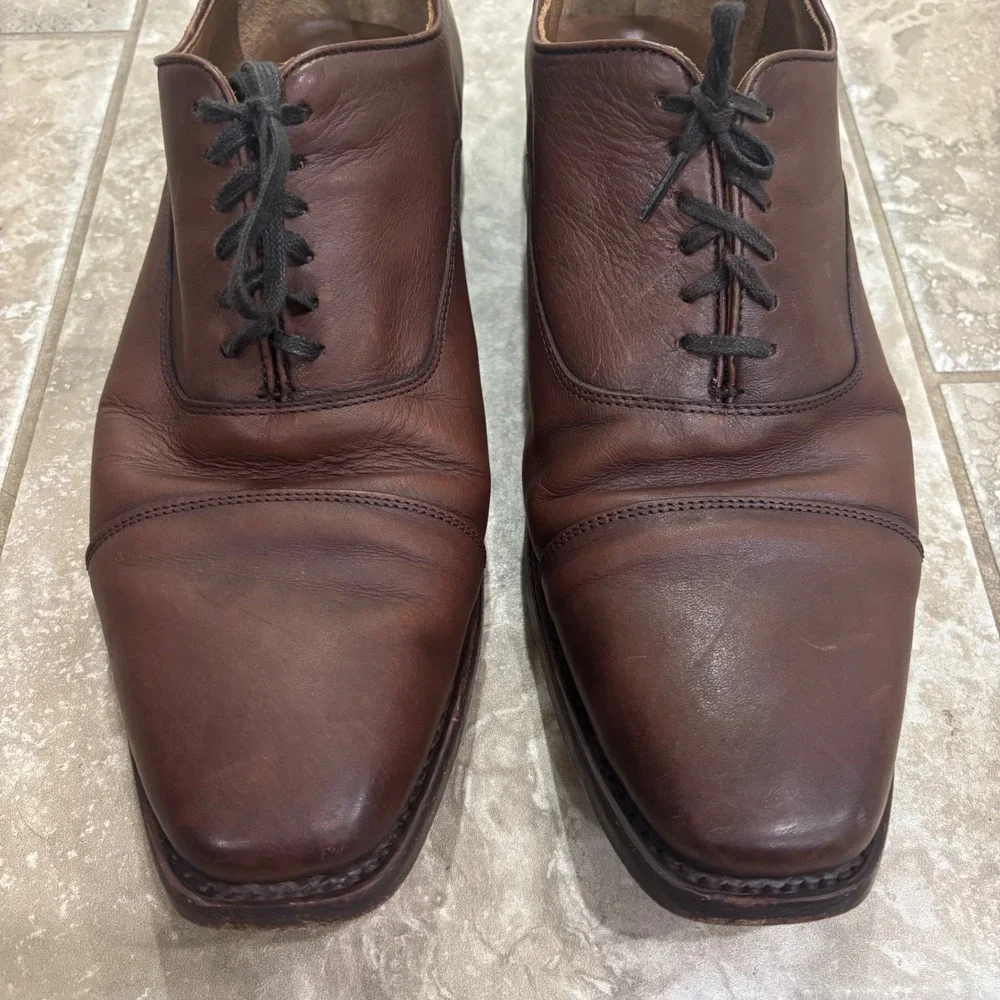 Thursday Boot‎ Co Executive Brown Leather Cap Toe Oxford Dress Shoes Mens 12 US
